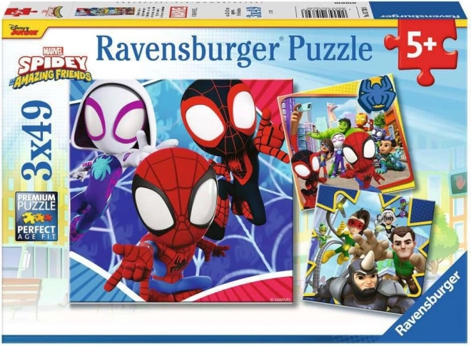 Puzzle 3x49 Pezzi Spidey RAVENSBURGER