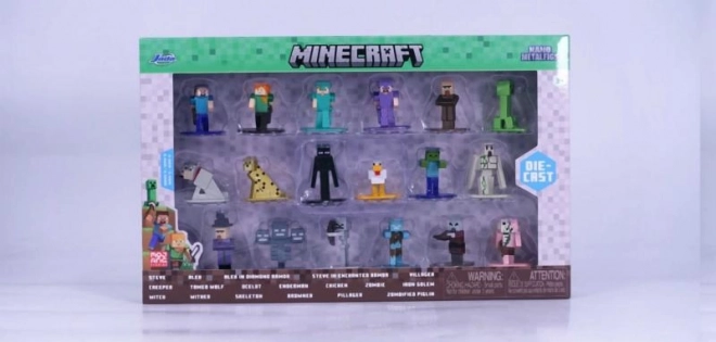 Set di nanofigurine da collezione MINECRAFT in metallo, serie 12