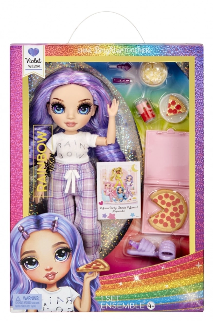 Rainbow High Junior Fashion bambola in pigiama - Violet Willow