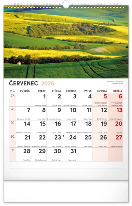 Calendario da Parete Scenari Pittoreschi della Cecoslovacchia 2025