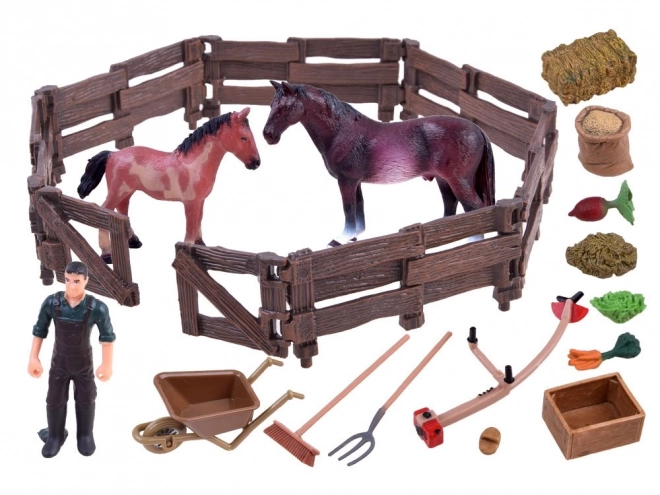 Set di figurine animali Cavalli fattoria – B