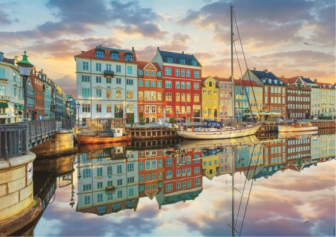 Puzzle tramonto sul porto di Copenhagen 2000 pezzi