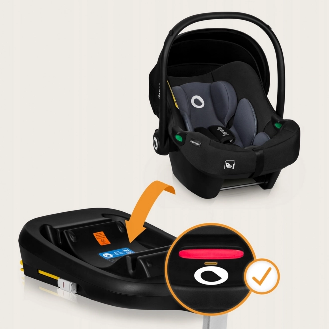 Seggiolino auto Lionelo Astrid i-Size nero-grigio