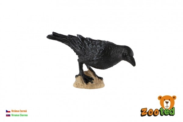 Corvo Nero Giocattolo in Plastica 11cm