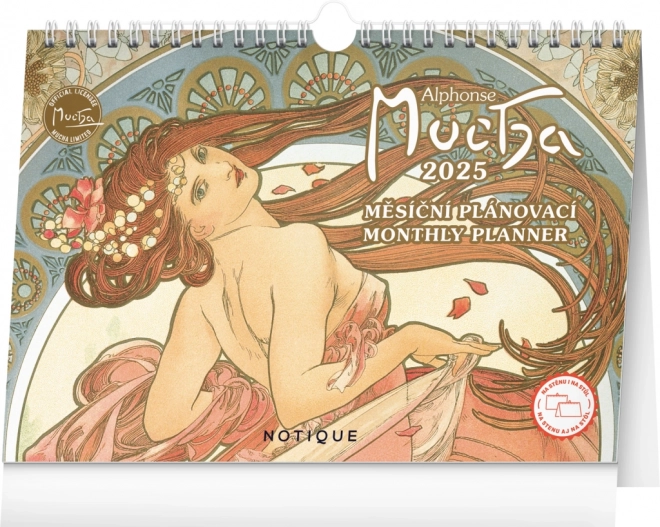 Calendario da tavolo Alfons Mucha 2025