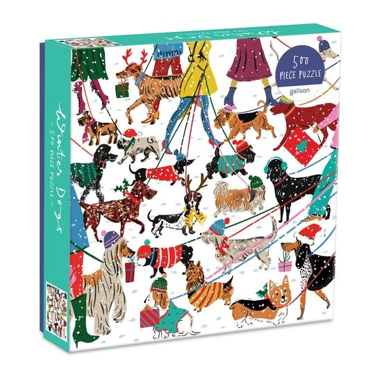 Bella illustrazione di cani invernali