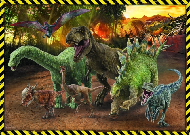 Puzzle 200 pezzi dinosauri di Jurassic Park