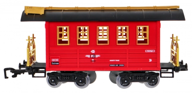 Grande Treno con Funzione Fumo per Bambini 5+ Pista da Assemblare + Treno con Vagoni