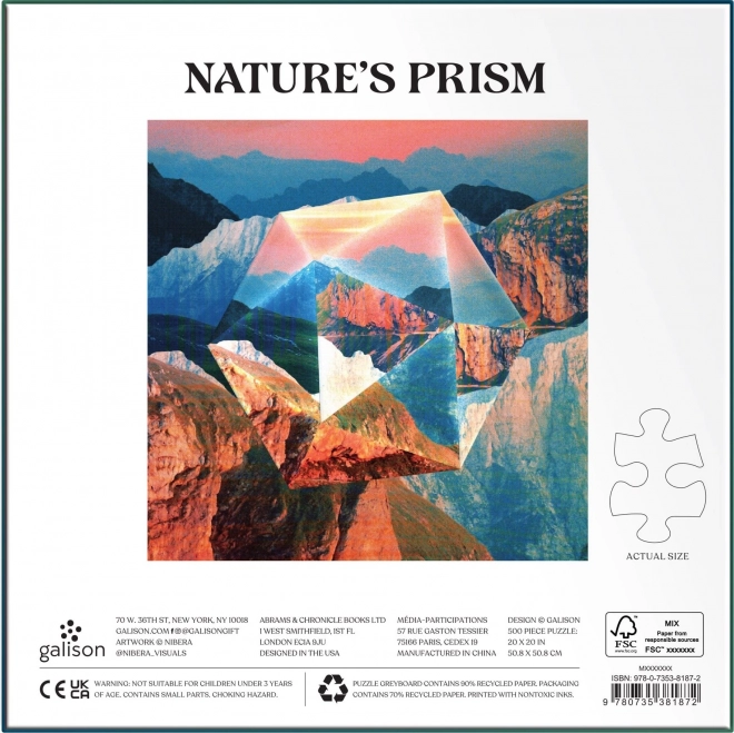 Puzzle Quadrato Galison Prisma Naturale 500 Pezzi