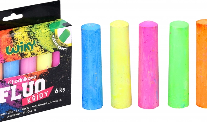 Gessetti fluorescenti per marciapiede 6 pz