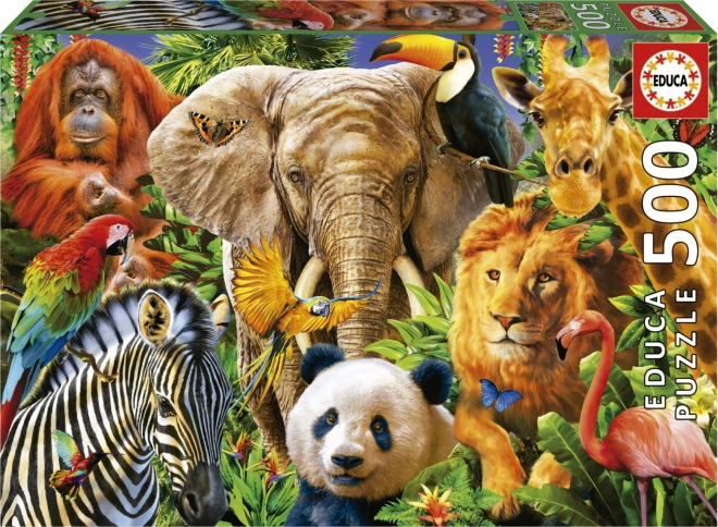 Puzzle collage animali selvatici 500 pezzi