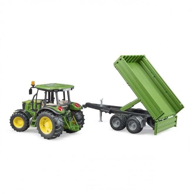 Trattore Bruder John Deere con rimorchio