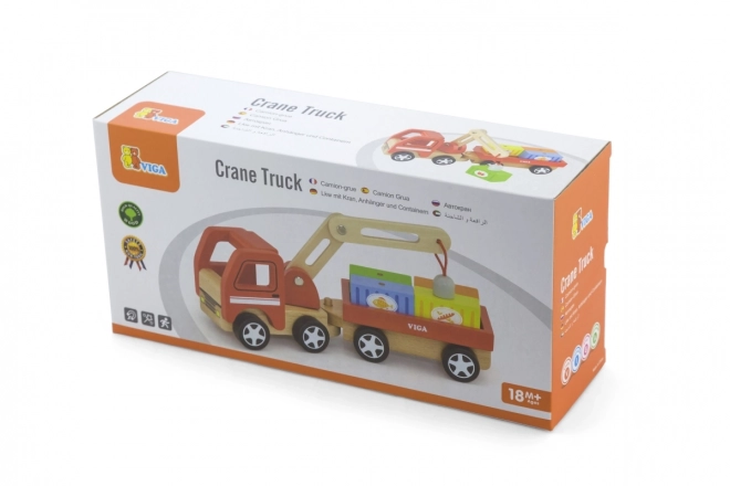 Camion gru in legno