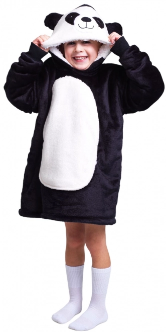 Cozy Noxxiez Felpa Manta con Cappuccio Panda per Bambini