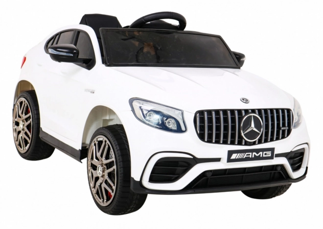 Mercedes Benz GLC63S per bambini bianco + telecomando + trazione 4x4 + MP3 LED + EVA + avvio lento