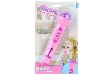 Microfono rosa a batteria