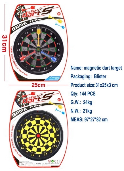 Bersaglio magnetico doppio con freccette