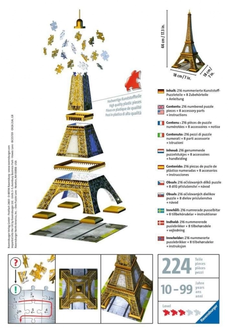 Puzzle 3D Torre Eiffel Ravensburger