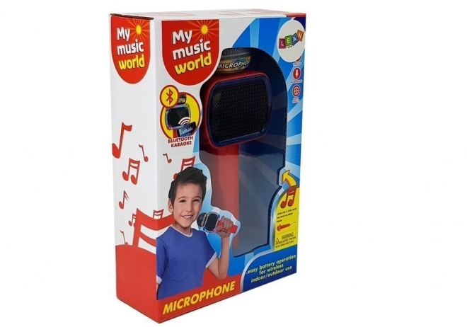 Microfono karaoke per bambini rosso wireless con altoparlante Bluetooth