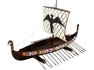 Modello in plastica Nave Drakkar Vichinga