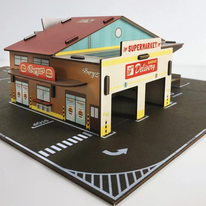 Scena urbana realistica per un gioco creativo