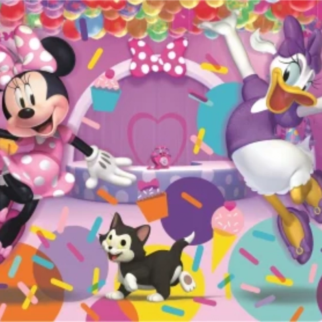 Puzzle Minnie e Daisy alla festa 104 pezzi
