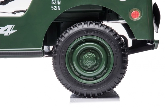 Auto elettrica per bambini verde militare 4x4