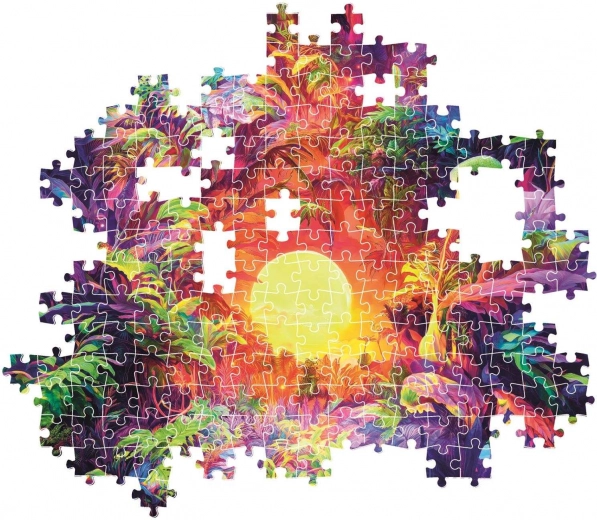 Motivo di giungla radioso all’alba