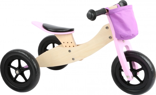 bicicletta senza pedali in legno Maxi Small Foot 2 in 1 rosa