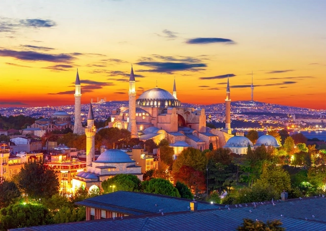 Puzzle Hagia Sofia al tramonto, Istanbul 1000 pezzi