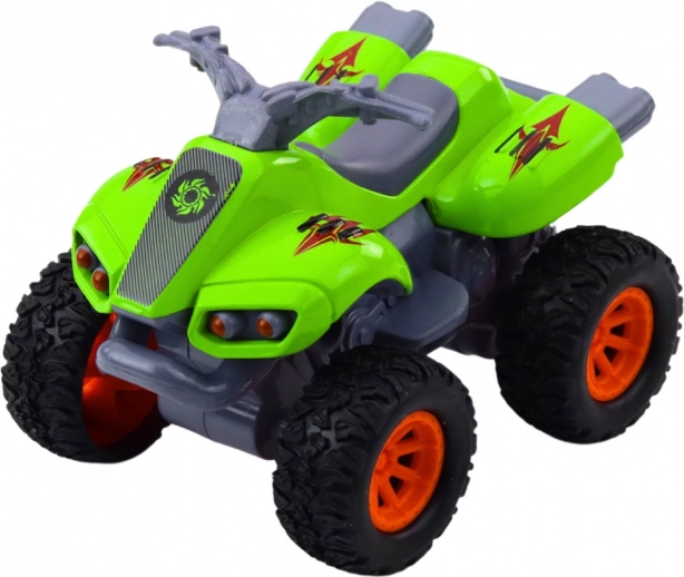Quad a motore, ruote in gomma e carrozzeria metallica
