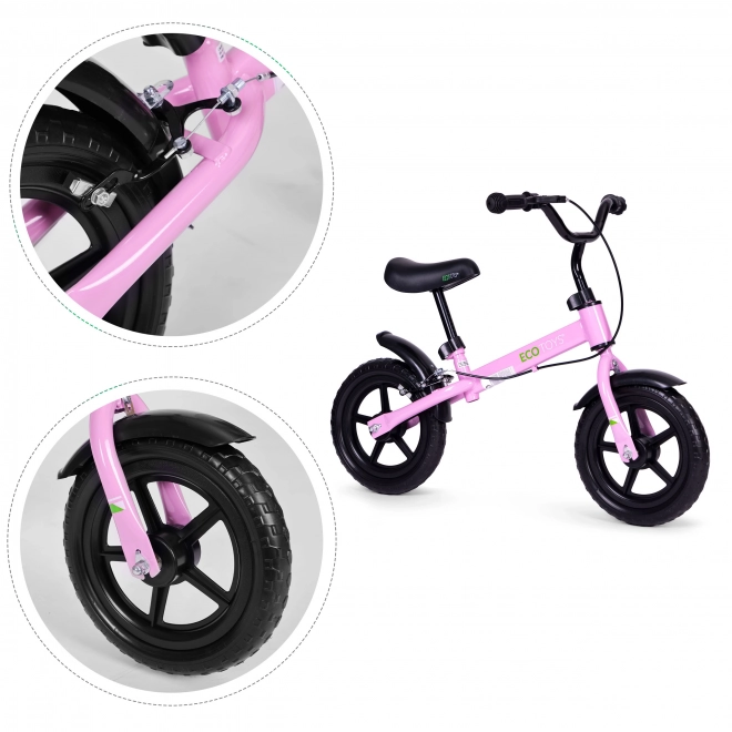 Bici senza pedali con freno per bambini ECOTOYS rosa