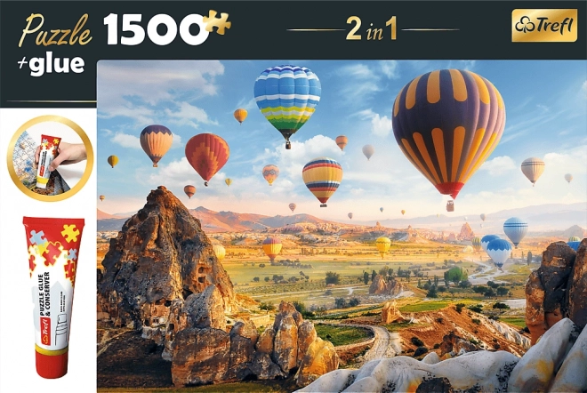 Puzzle 2 in 1 La Magica Cappadocia con Colla 1500 Pezzi