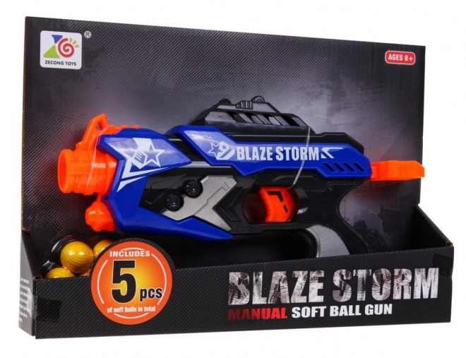 Pistola a molla per bambini 8+ Blaze Storm con munizioni in schiuma