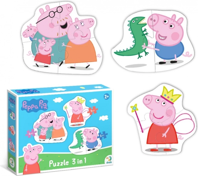 Puzzle Peppa Pig: Famiglia 3-in-1