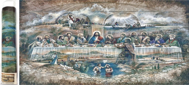 Dipinto di diamante L'Ultima Cena 80x40 cm