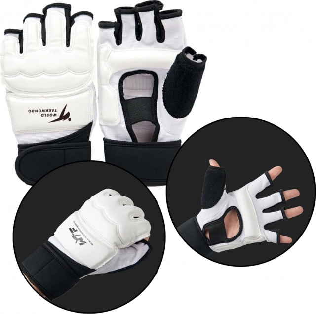 Guanti sportivi per Taekwondo bianchi XS
