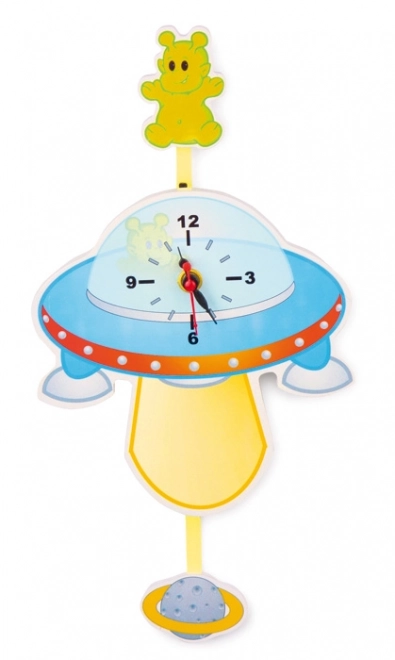 Orologio in legno UFO per bambini