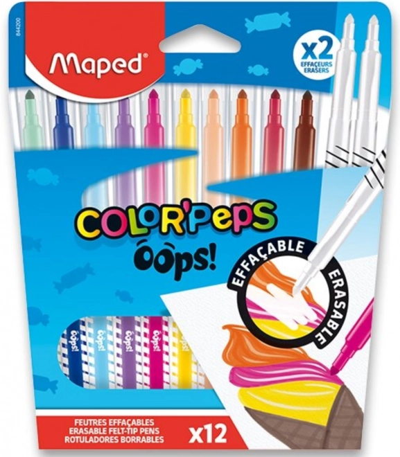 Maped Fixy Color'Peps Oops Set 12 Colori con Gomma