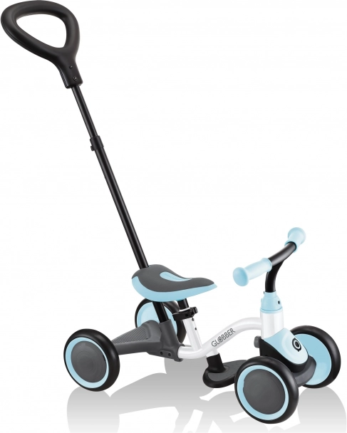 Biciclettina senza pedali e triciclo 3 in 1 GLOBBER, bianco/azzurro pastello