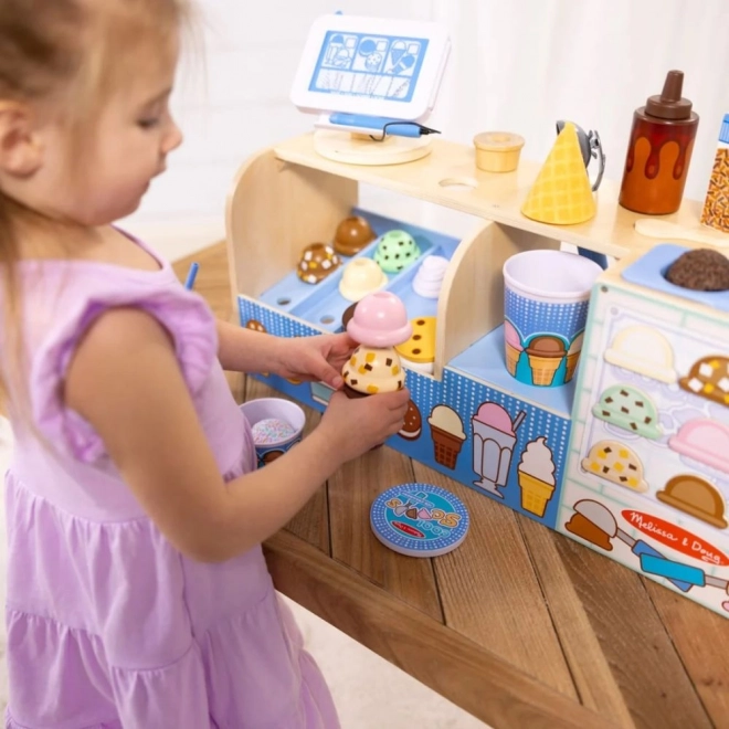 Mega gelateria - set in legno per gioco negozio di gelati