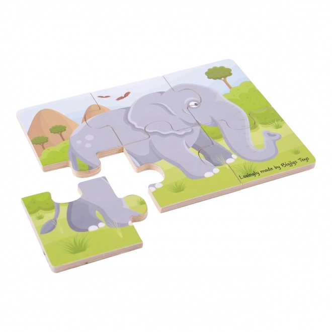 Puzzle safari 3 in 1 Bigjigs Toys