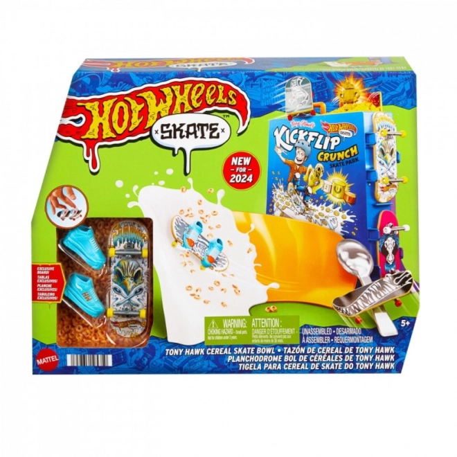 Hot Wheels fingerboard skatepark con cereali