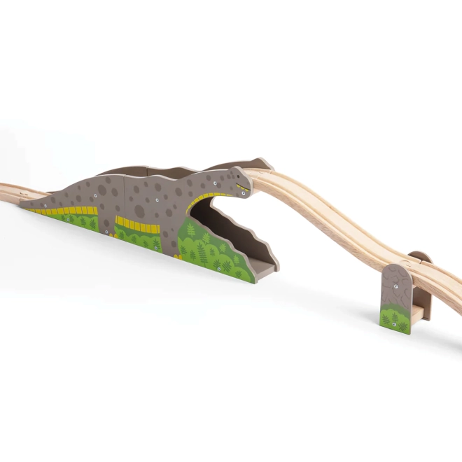 Ponte dei dinosauri con passaggio e sovrappasso