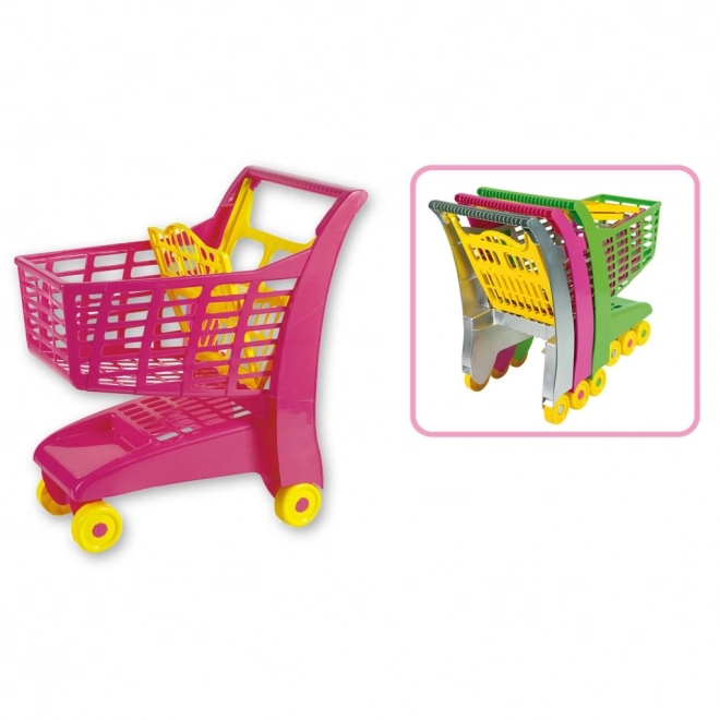 Carrello della spesa con sedile - rosa