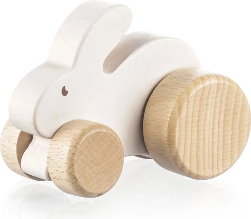 Coniglietto di legno su ruote