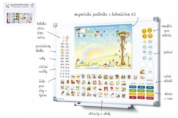 Calendario magnetico per bambini