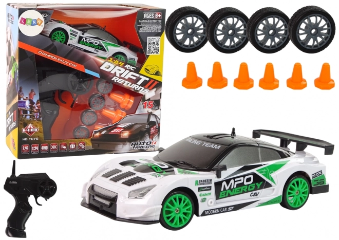 Auto Sportivo da Drift Radiocomandato con Cambio Ruote
