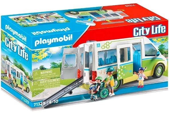 Set di figure City Life Autobus Scolastico