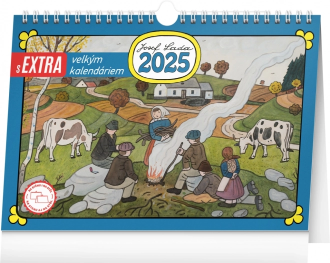 Calendario da tavolo con illustrazioni di Josef Lada 2025